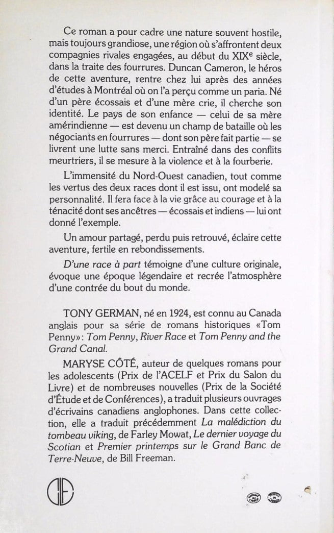 D'une race à part (Tony German)