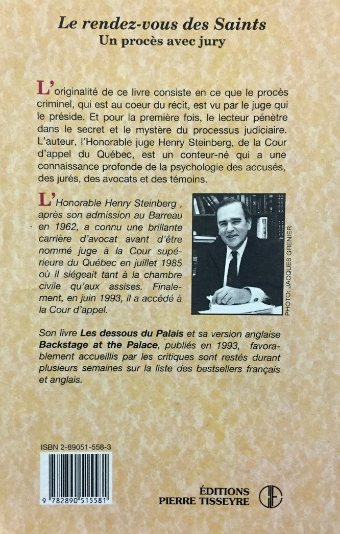 Livre Le rendez-vous des Saints - Henry Steinberg (Livre d'occasion) - ISBN 2890515583