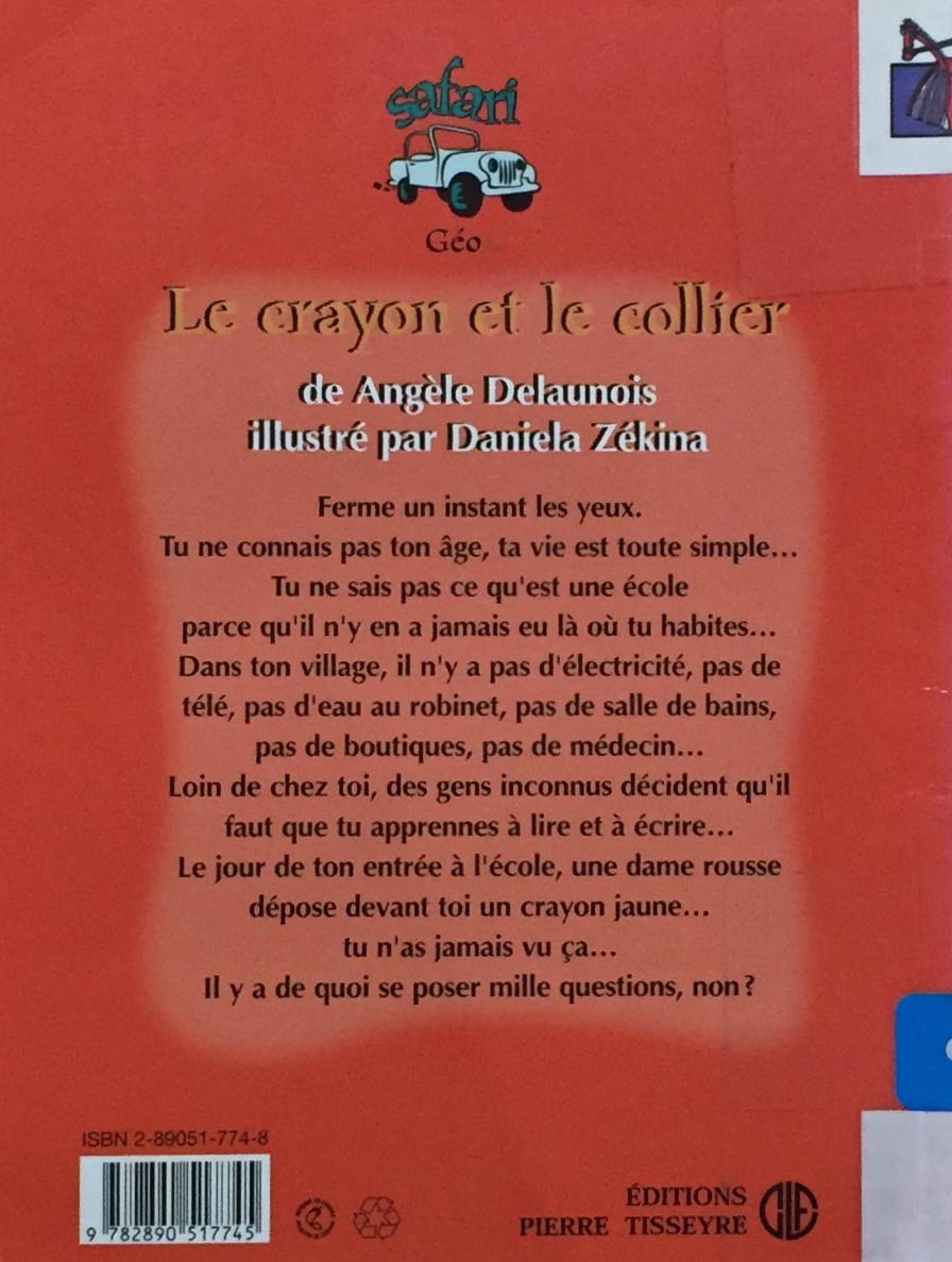 Livre Le crayon et le collier - Angèle Delaunois (Livre d'occasion) - ISBN 2890517748