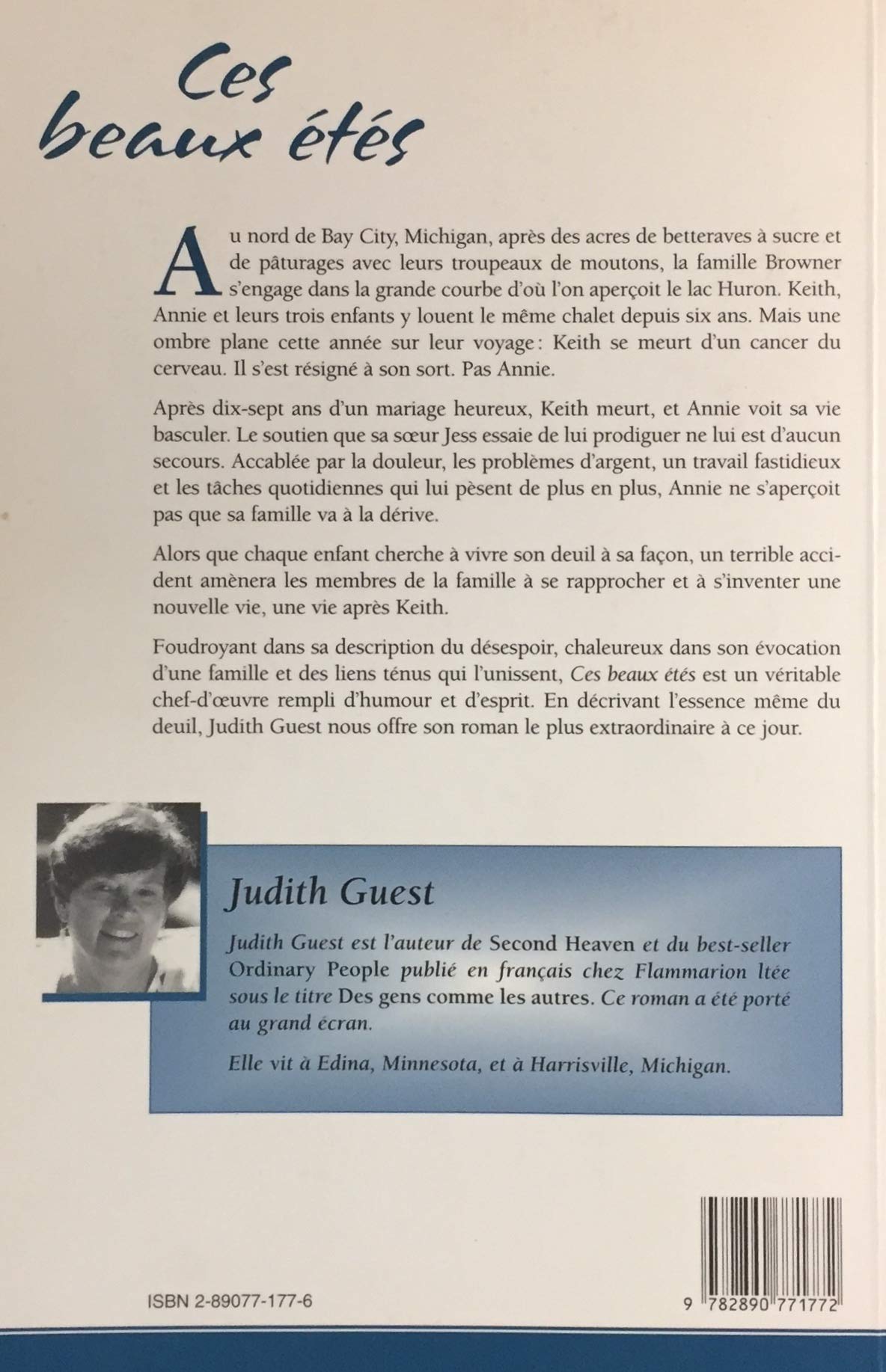 Livre Ces beaux étés - Judith Guest (Livre d'occasion) - ISBN 2890771776
