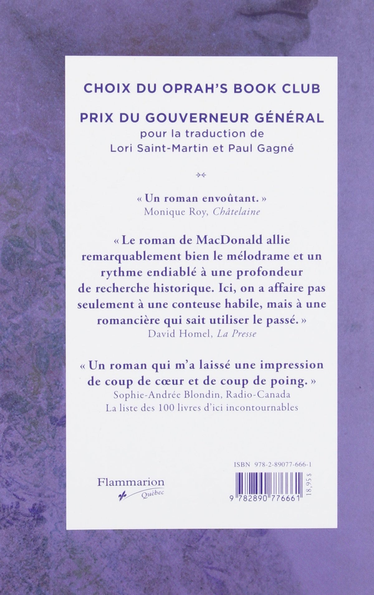 Livre Un parfum de cèdre (Ann-Marie MacDonald) (Livre d'occasion) - ISBN 2890776662