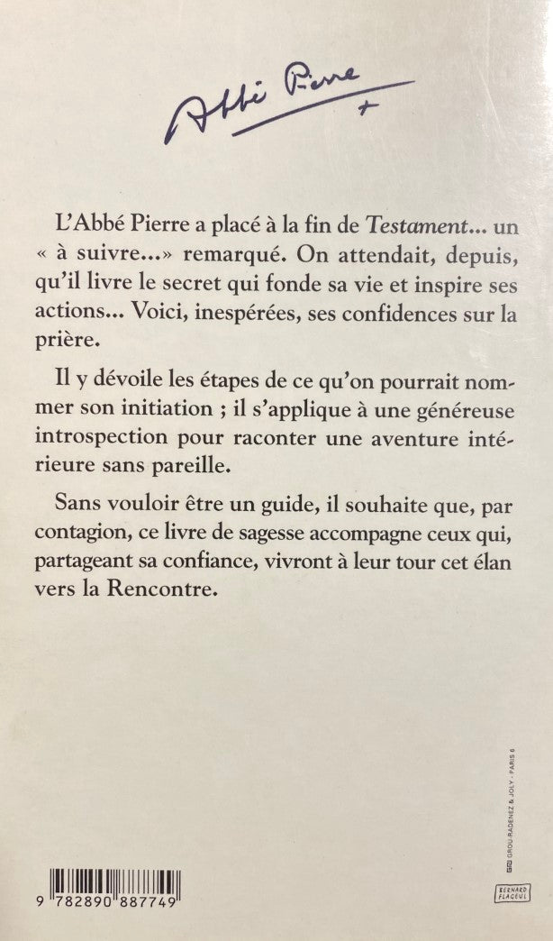 Livre Dieu Merci (Abbé Pierre) (Livre d'occasion) - ISBN 289088774X