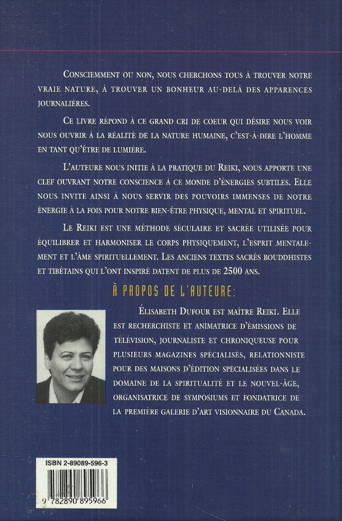 Livre Reiki : Mystères et accomplissements - Élizabeth Dufour (Livre d'occasion) - ISBN 2890895963