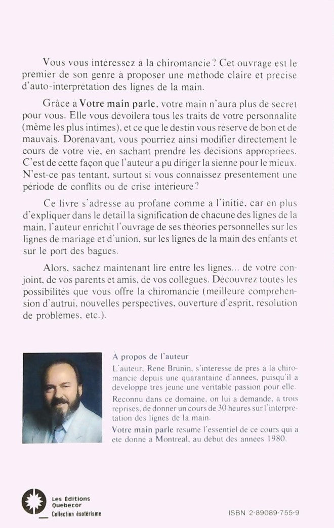 Livre Votre main parle - René Brunin (Livre d'occasion) - ISBN 2890897559
