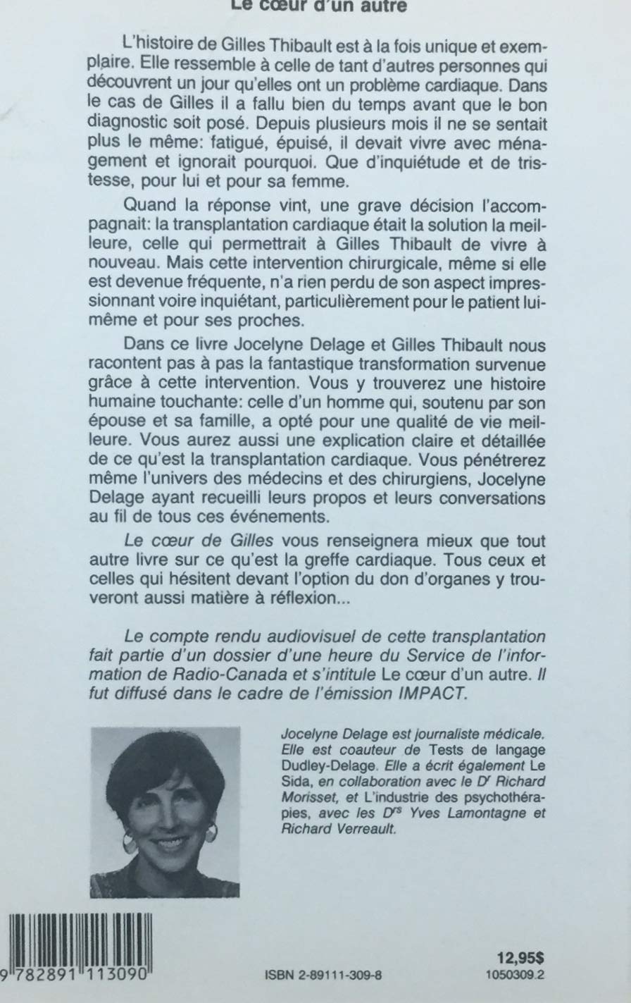 Livre Le coeur de Gilles - Gilles Thibault (Livre d'occasion) - ISBN 2891113098