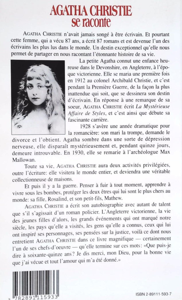 Livre Autobiographie (Agatha Christie) (Livre d'occasion) - ISBN 2891115937