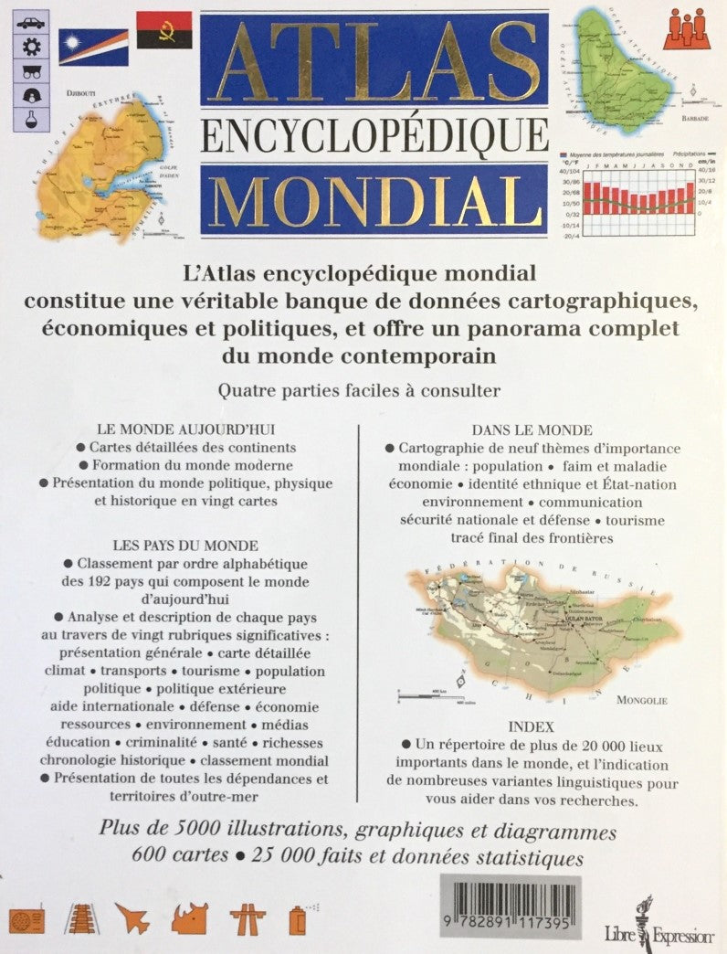Livre Atlas encyclopedique mondial (Livre d'occasion) - ISBN 2891117395