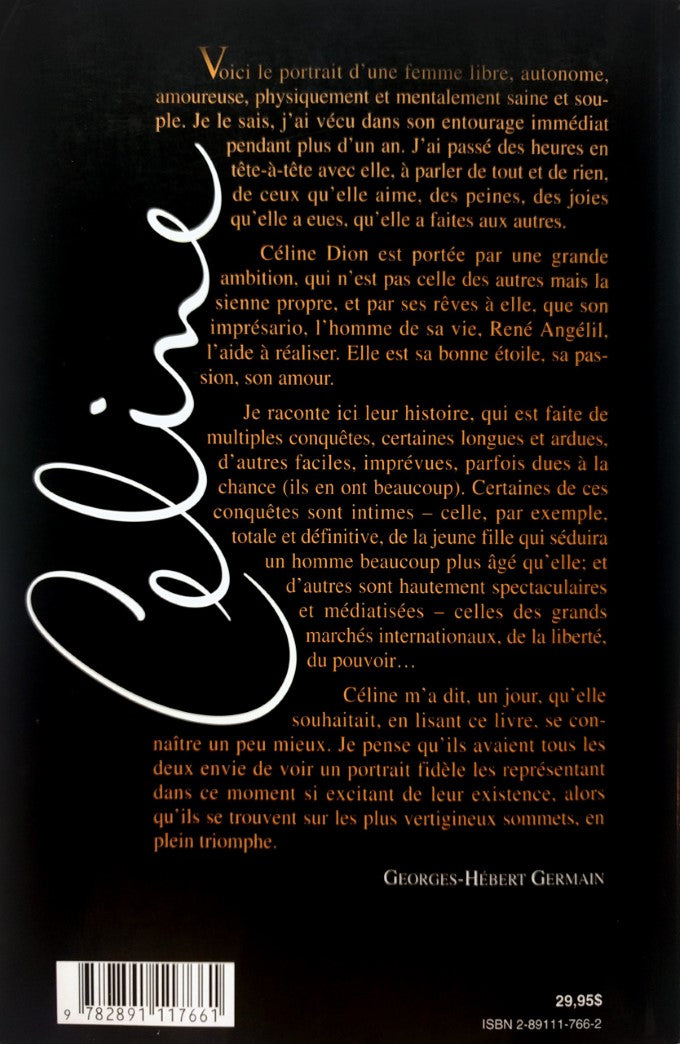 Livre Céline (Céline Dion) (Georges-Hébert Germain) (Livre neuf) - ISBN 2891117662