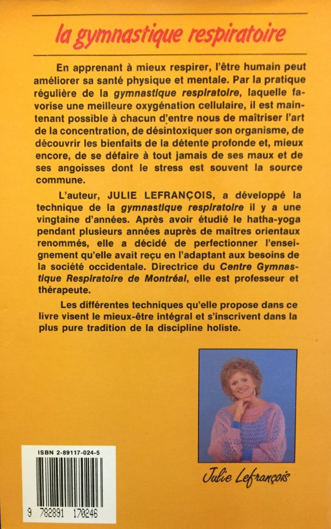Livre La gymnastique respiratoire - Julie Lefrançois (Livre neuf) - ISBN 2891170245
