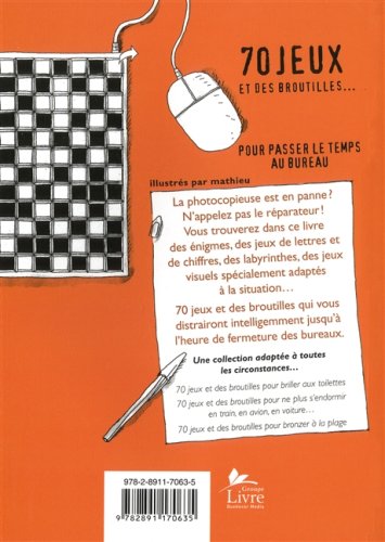 Livre 70 jeux et des broutilles...: Pour passer le temps au bureau (Bernard Myers) (Livre...
