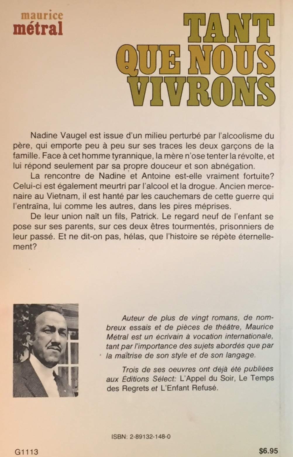 Tant que nous vivrons (Maurice Métral)