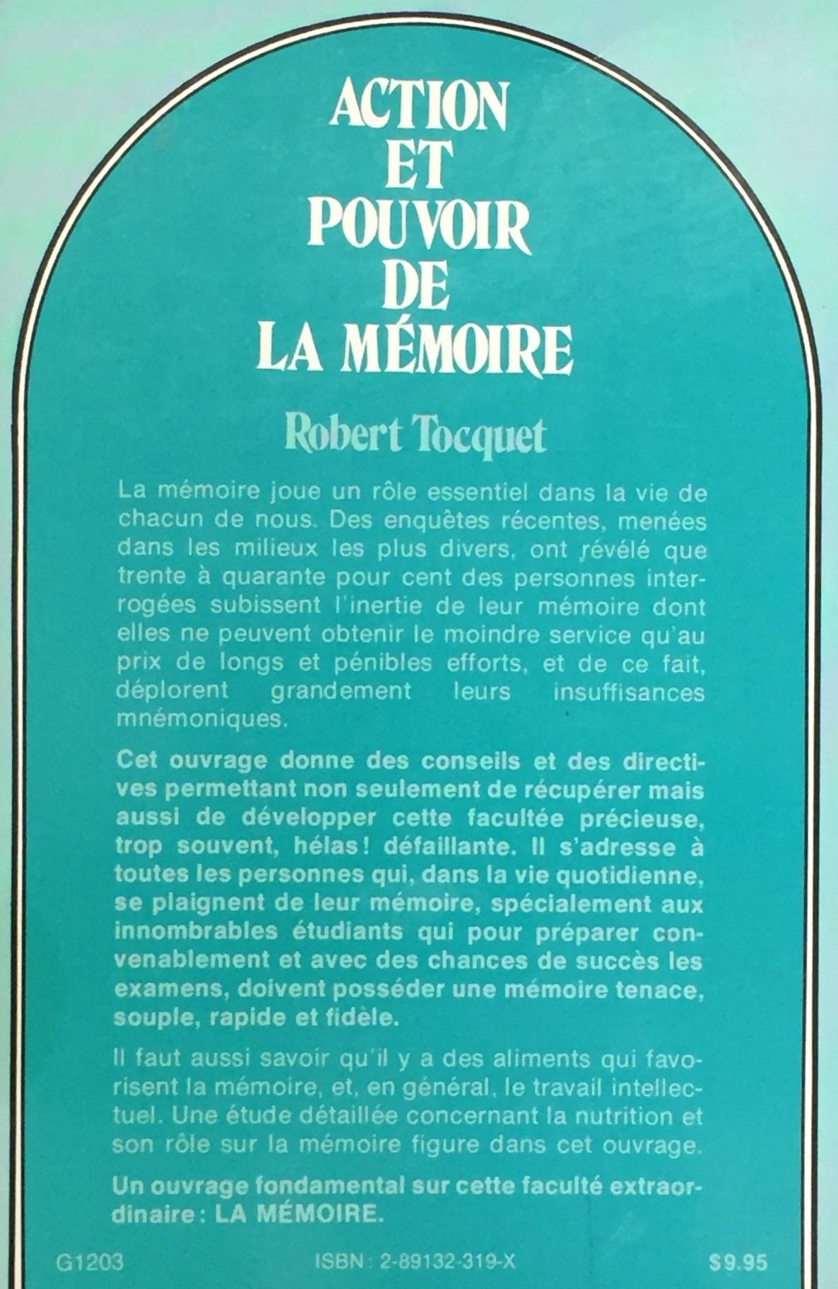 Action et pouvoir de la mémoire (Robert Tocket)