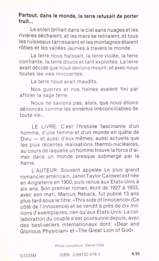 Tes péchés et les miens : Dans un monde dominé par la haine, un homme découvre la puissance de l'amour (Taylor Caldwell)