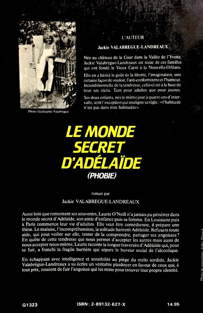 Livre Le monde secret d'Adélaïde (phobie) - Jackie Valabrègue-Landreaux (Livre d'occasion) - ISBN...