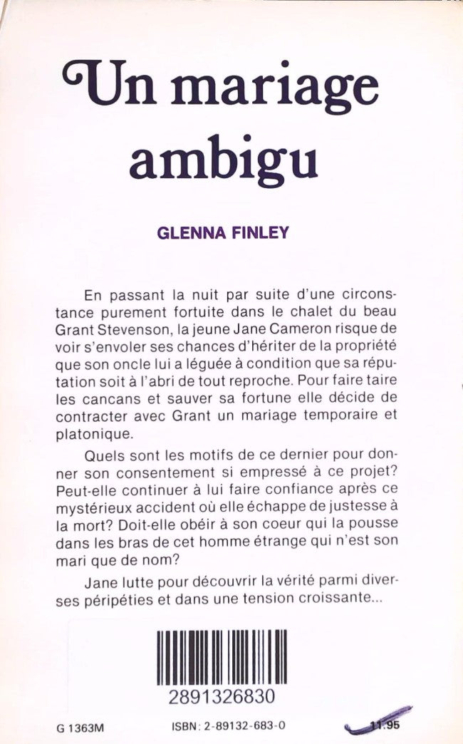 Un mariage ambigu (Glenna Finley)