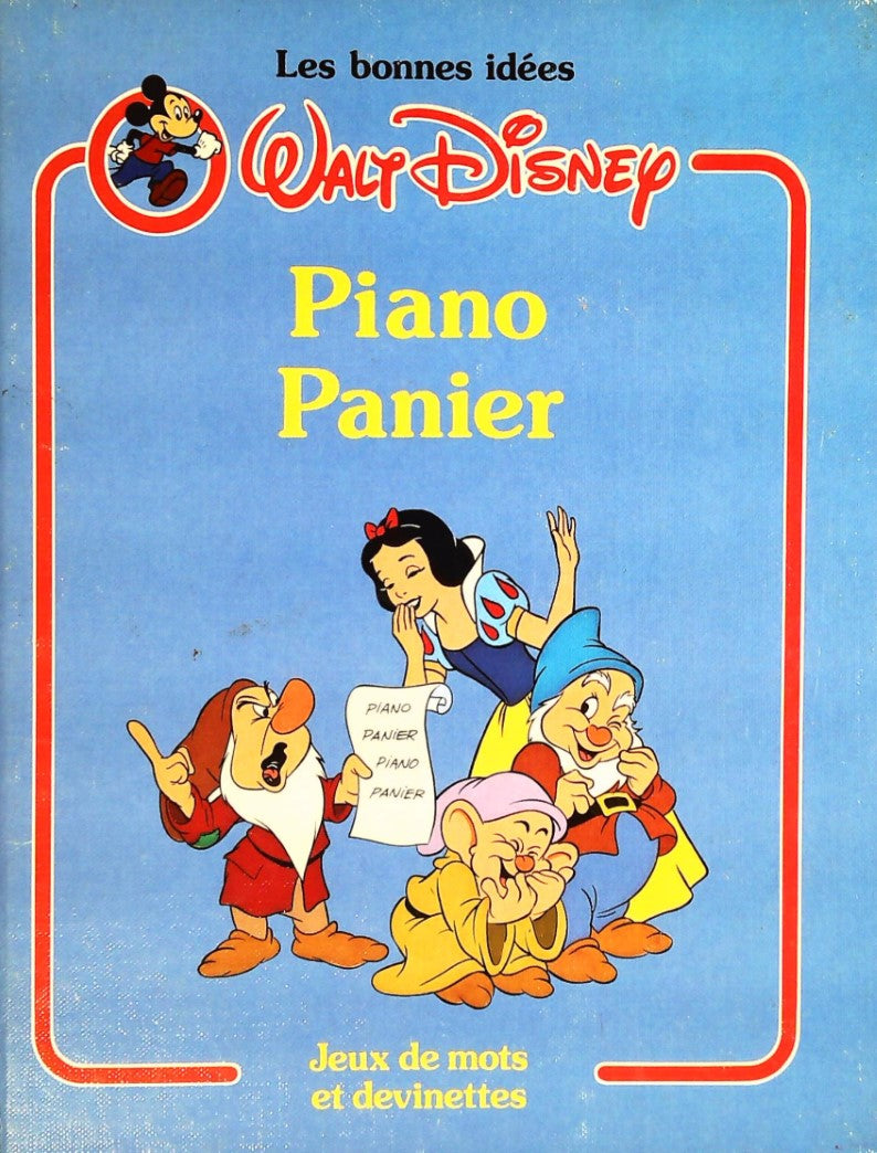 Livre Piano Panier : Jeux de mots et devinettes - Walt Disney (Livre d'occasion) - ISBN 2892101956