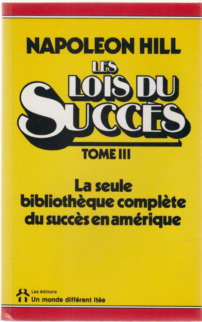 Livre Les lois du succès - Napoleon Hill (Livre d'occasion) - ISBN 2892250617