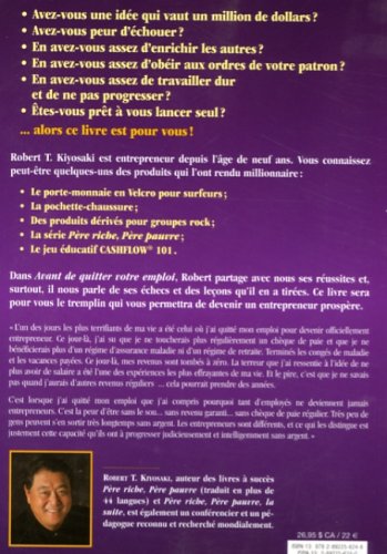 Livre Avant de quitter votre emploi : 10 leçons pratiques - Robert T. Kiyosaki (Livre d'occasion)...