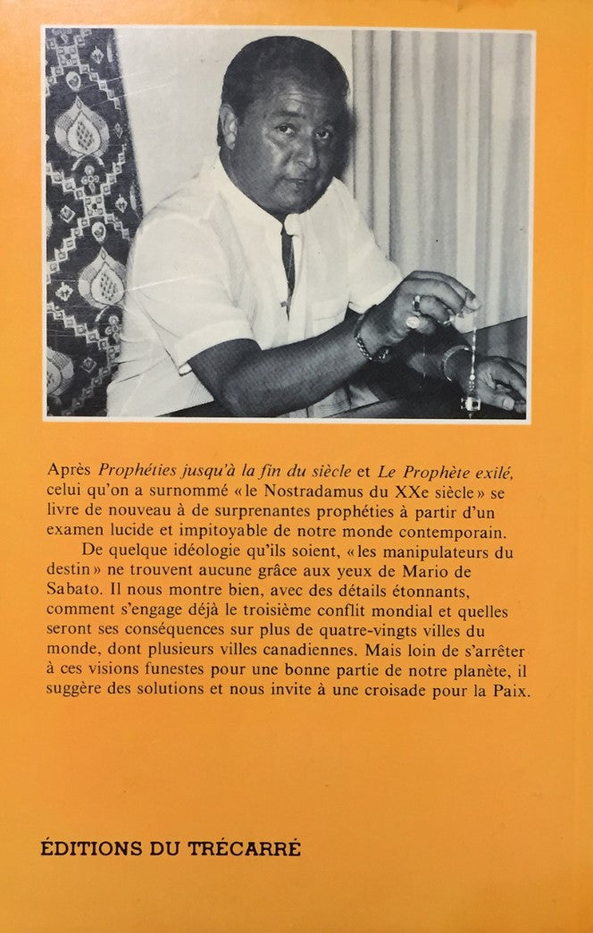 Livre Les Manipulateurs du Destin - Mario De Sabato (Livre d'occasion) - ISBN 2892490936
