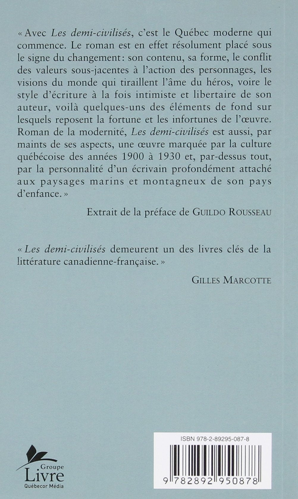 Livre Les demi-civilisés (Jean-Charles Harvey) (Livre d'occasion) - ISBN 2892950872