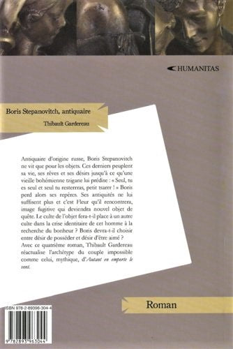 Livre Boris Stepanovitch, antiquaire - Thibault Gardereau (Livre neuf) - ISBN 2893963048
