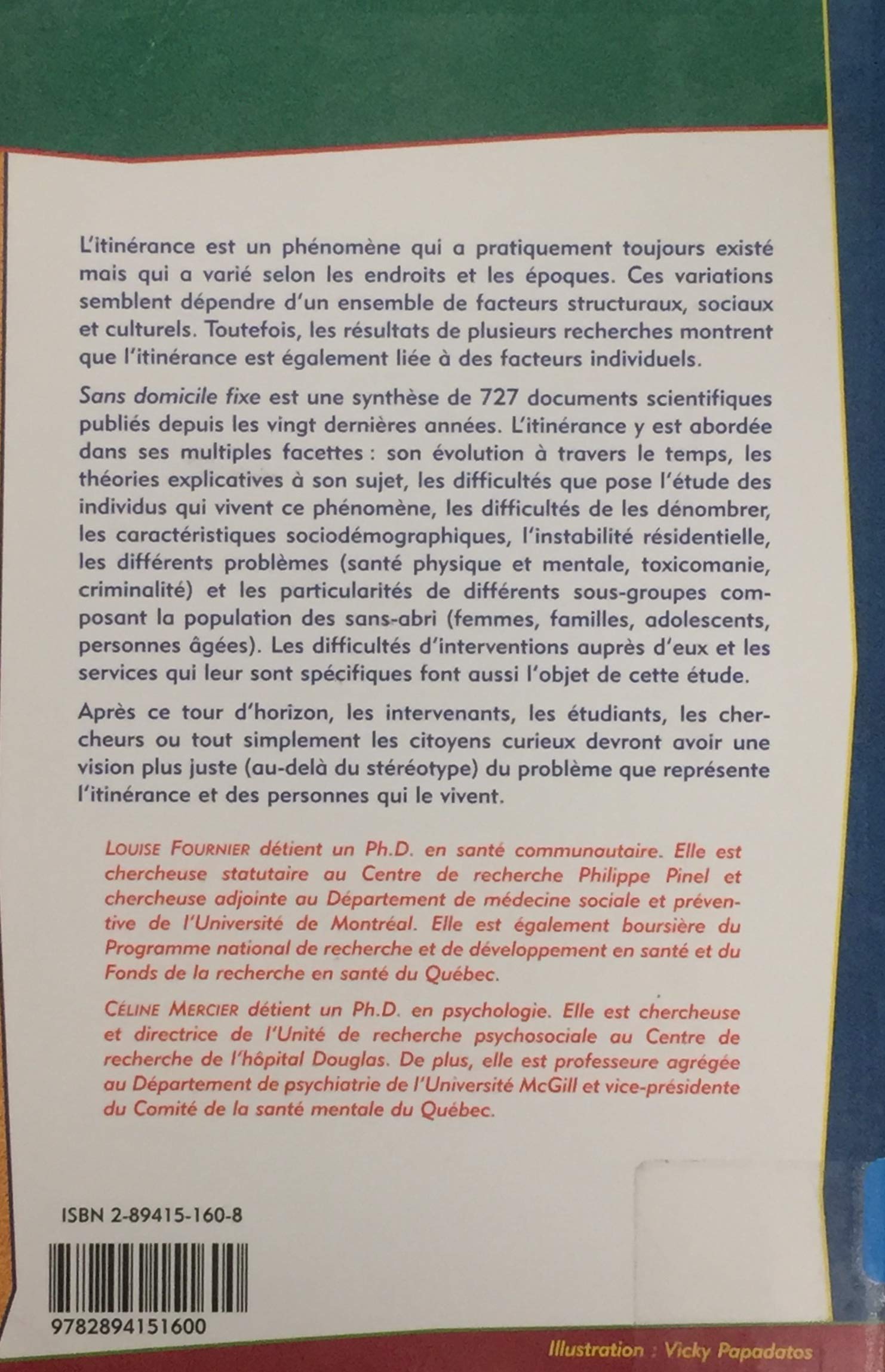 Livre Sans domicile fixe : Au-délà du stéréotype - Collectif (Livre d'occasion) - ISBN 2894151608