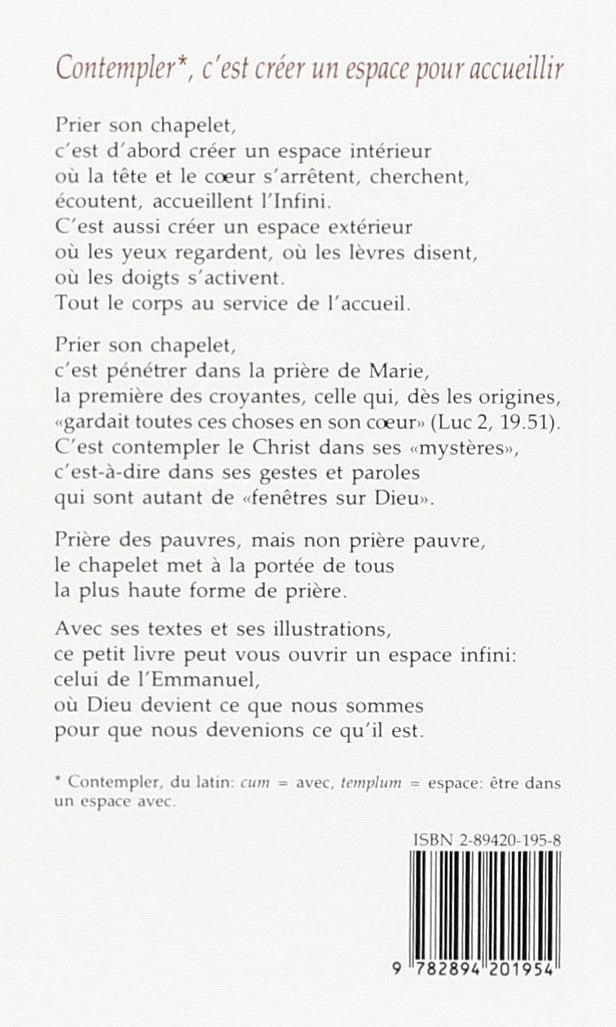 Livre Contempler pour devenir : Le Rosaire - Georges Madore (Livre neuf) - ISBN 2894201958