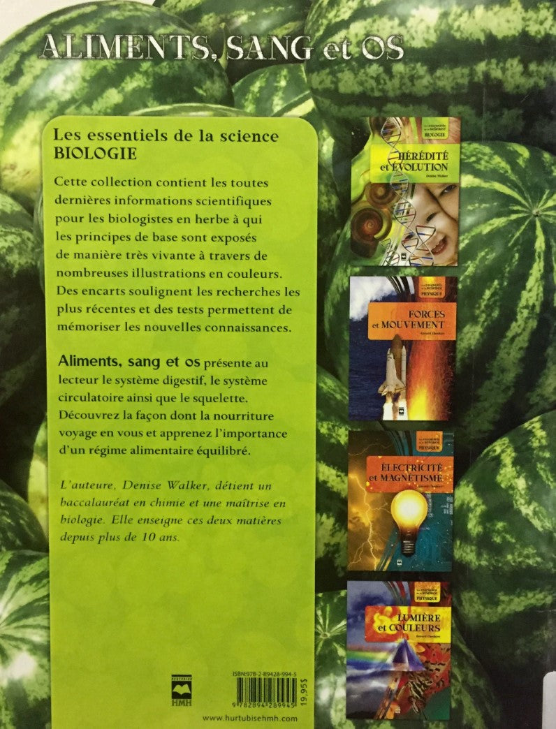 Livre Aliments, sang et os - Denise Walker (Livre d'occasion) - ISBN 2894289944