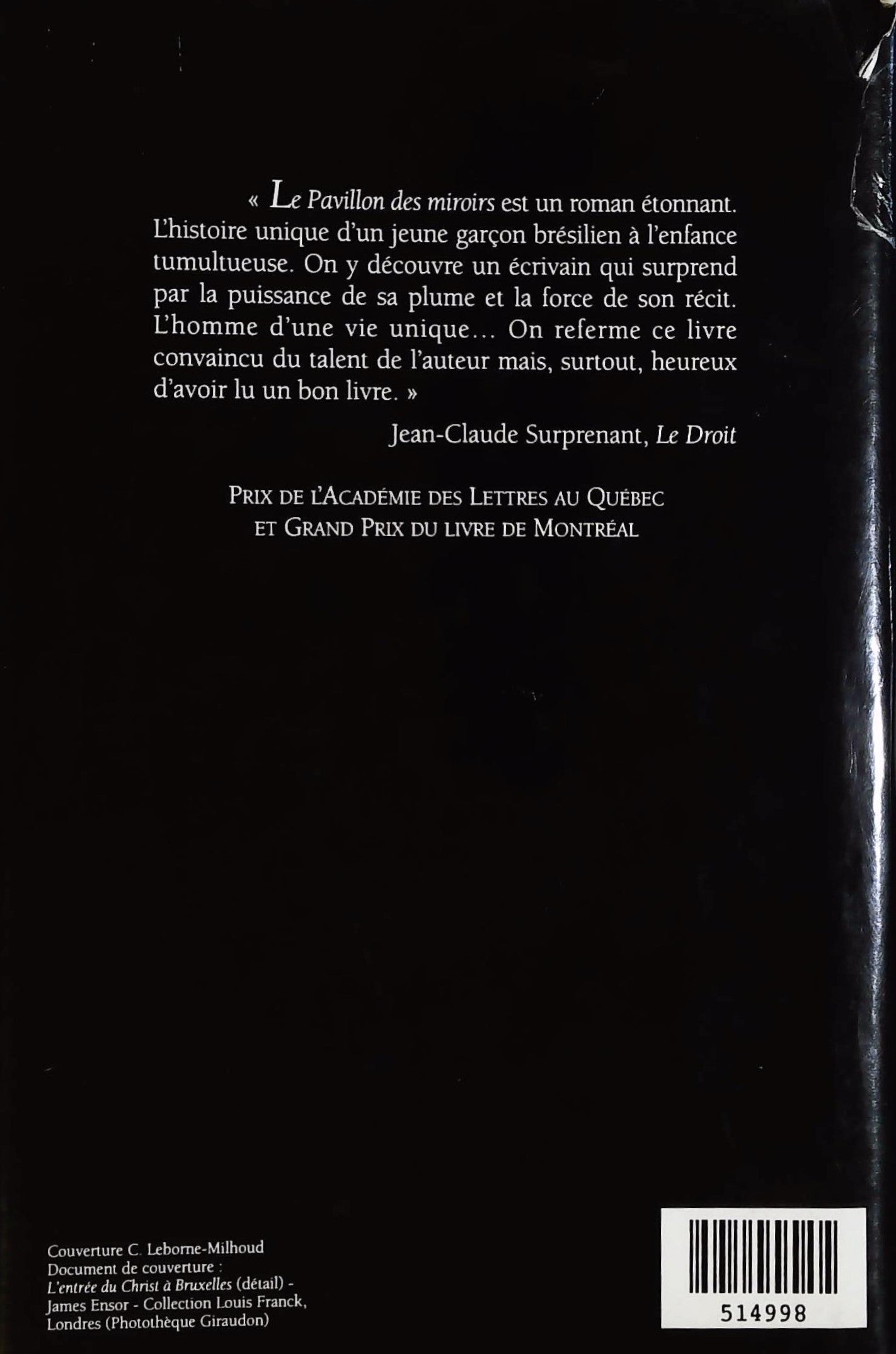 Livre Le pavillon des miroirs - Sergio Kokis (Livre d'occasion) - ISBN 2894301472