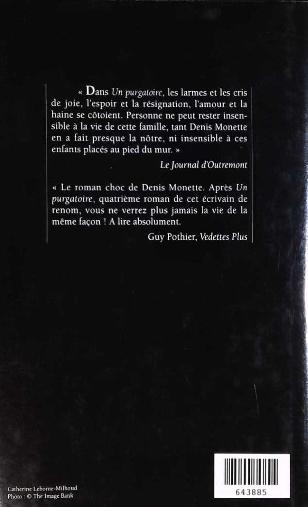 Livre Un purgatoire - Denis Monette (Livre d'occasion) - ISBN 2894302274