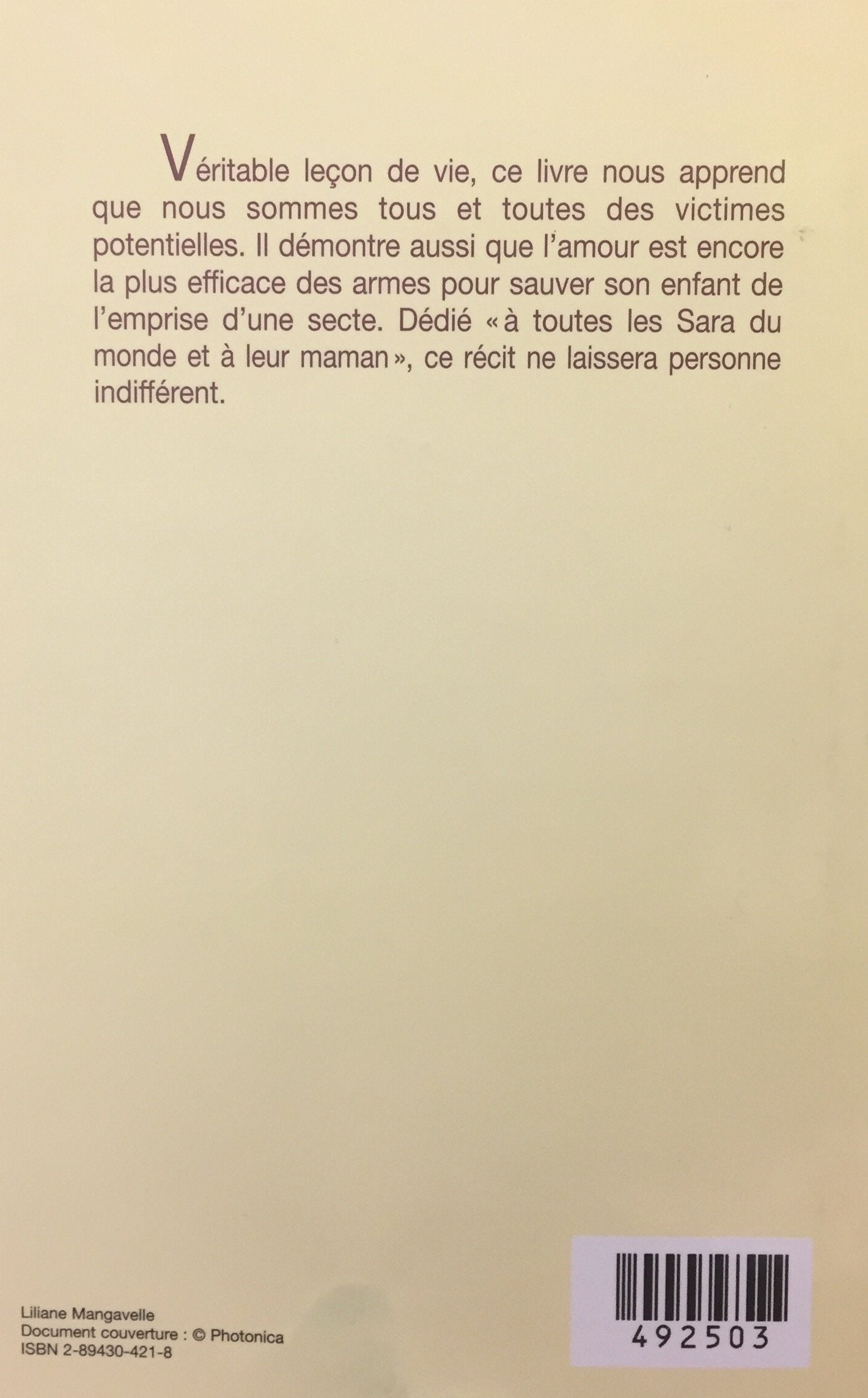 Livre Il faut sauver Sara - Marie Joly (Livre d'occasion) - ISBN 2894304218