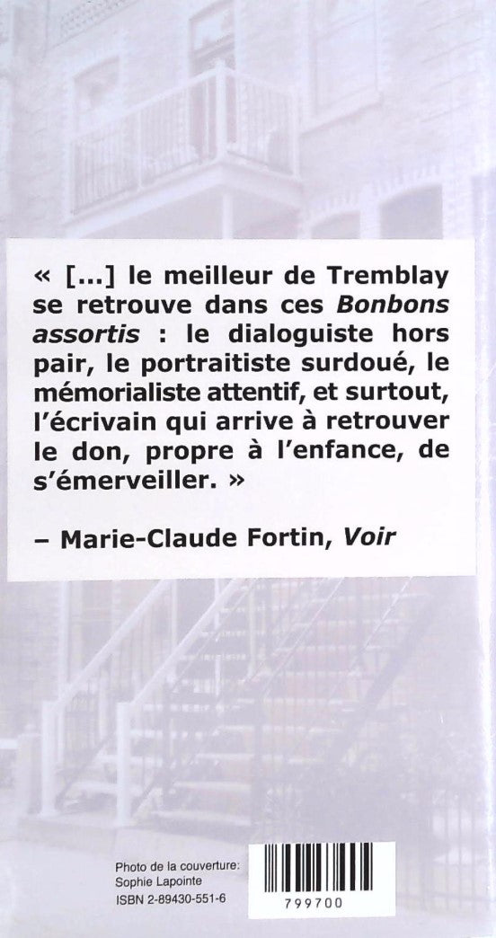 Livre Bonbons assortis (Michel Tremblay) (Livre d'occasion) - ISBN 2894305516