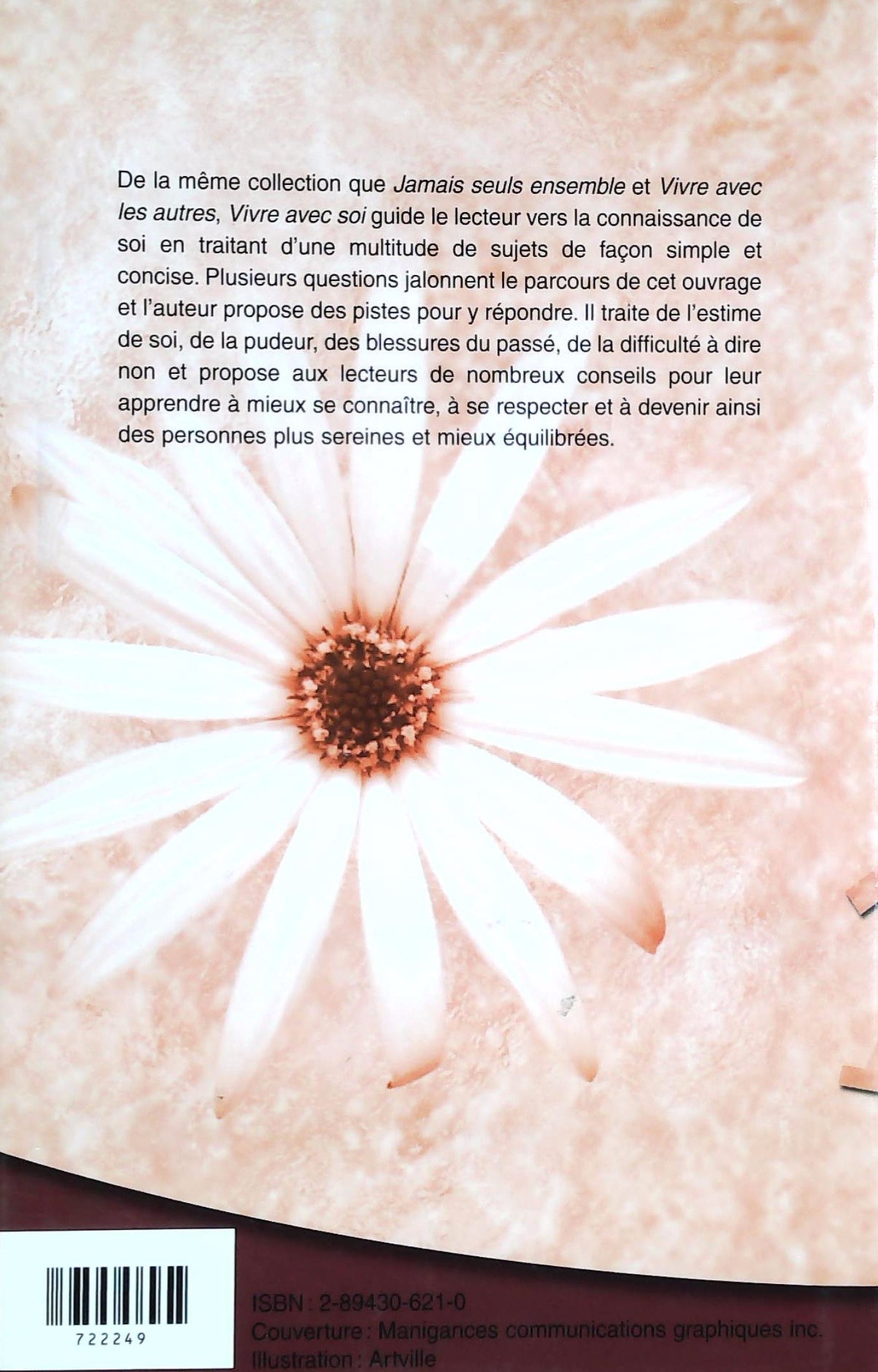 Livre Vivre avec soi : Chaque jour… la vie - Jacques Salomé (Livre d'occasion) - ISBN 2894306210