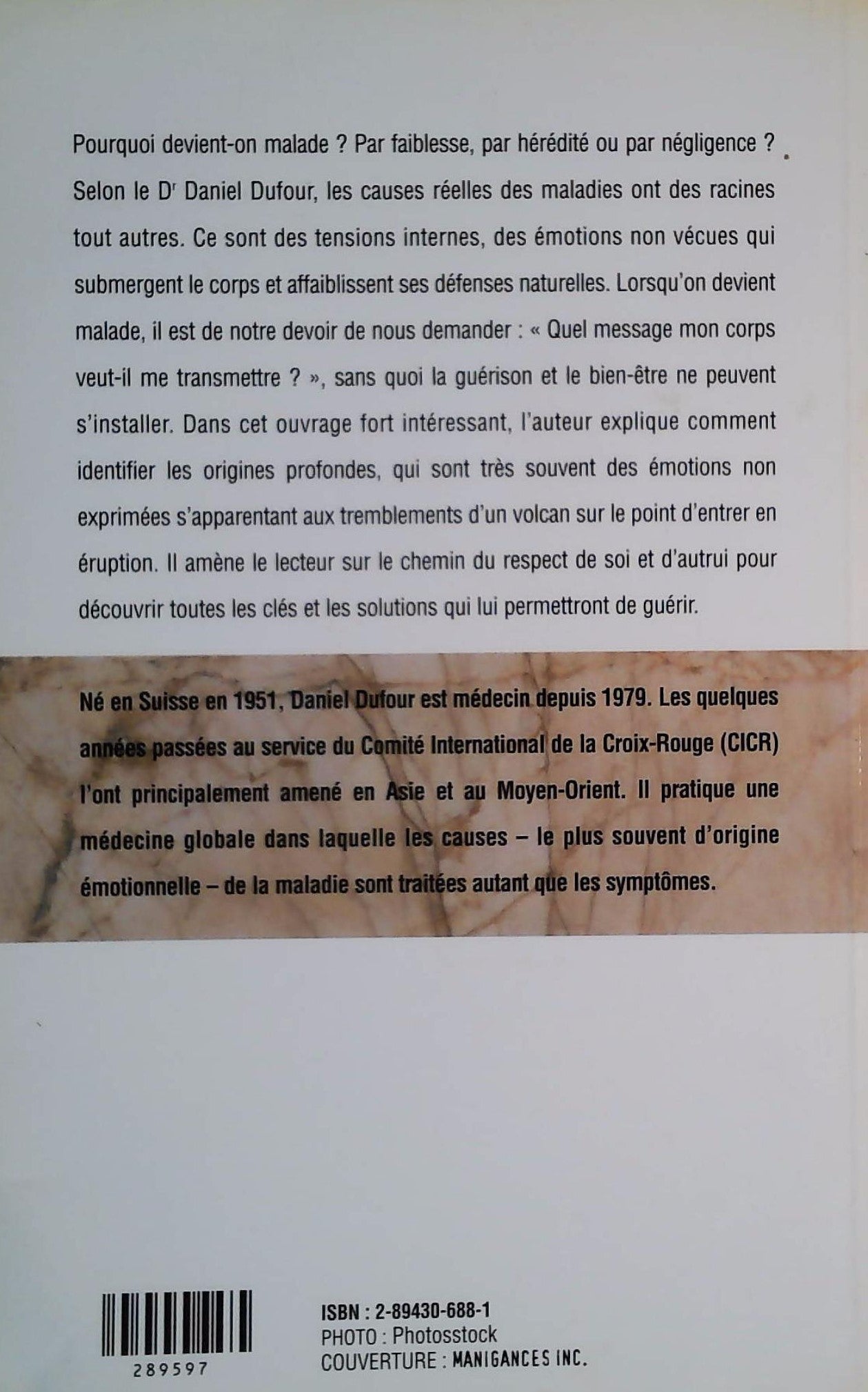 Livre Les tremblements intérieurs : accepter et vivre ses émotions - Dr Daniel Dufour (Livre d'oc...