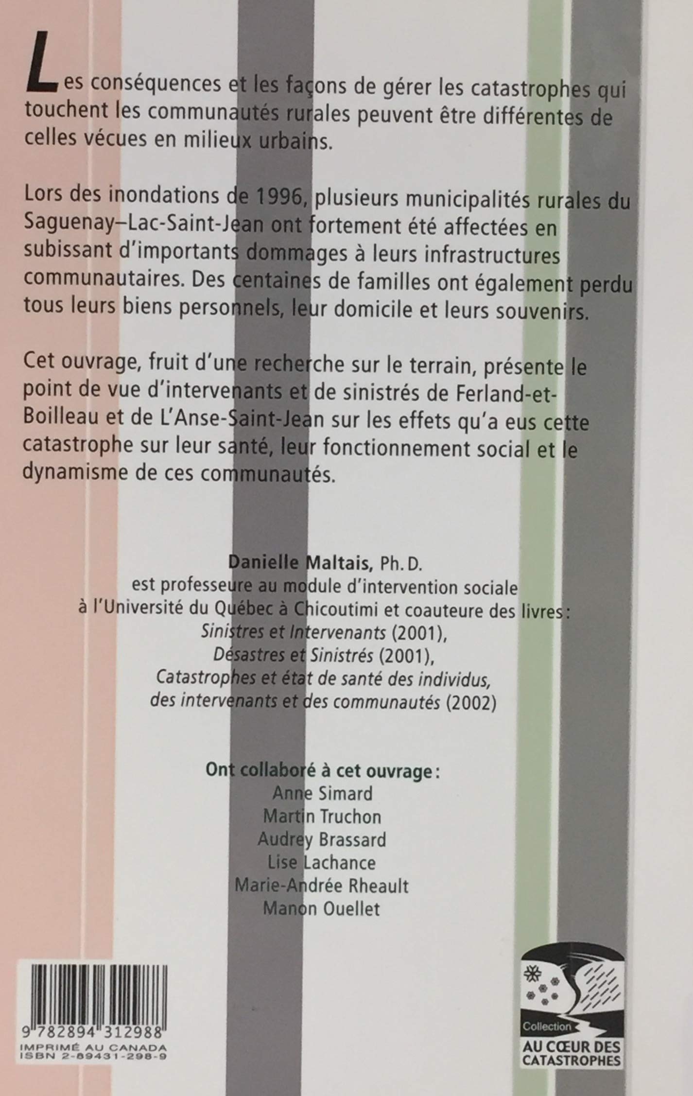 Livre Catastrophes en milieu rural - Danielle Maltais (Livre d'occasion) - ISBN 2894312989