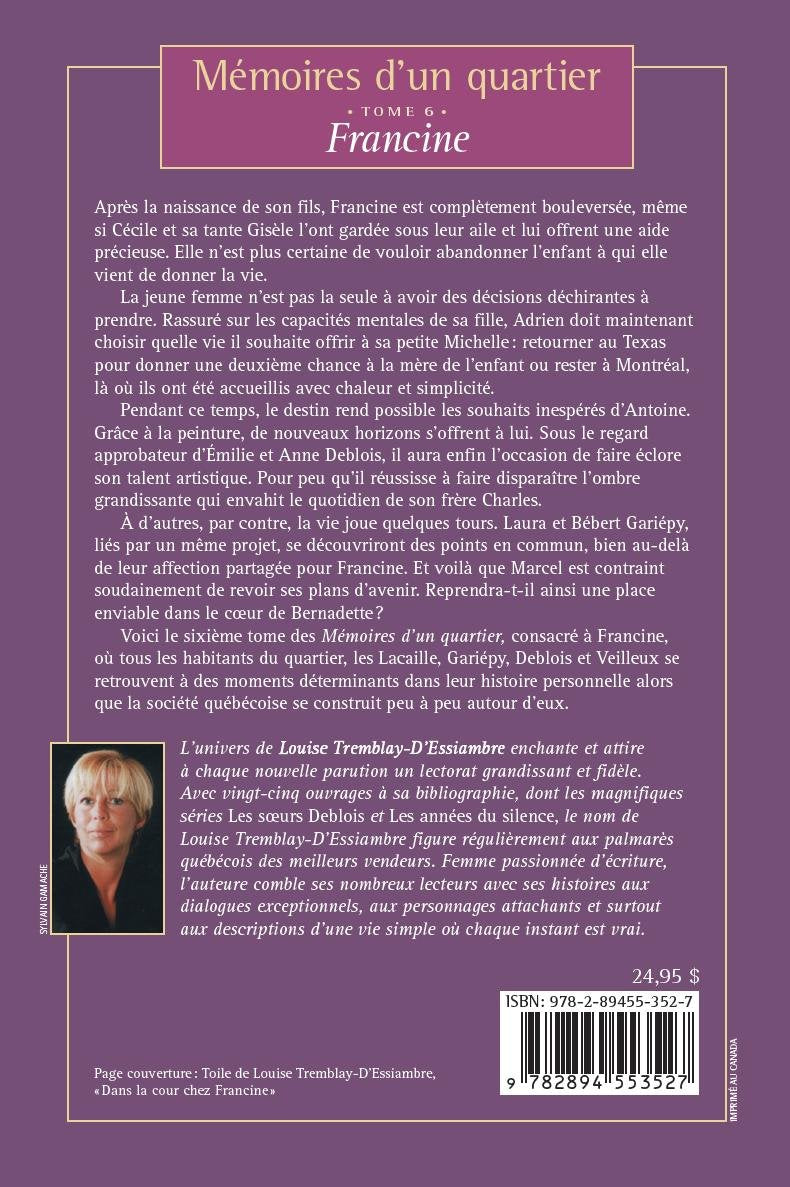 Livre Francine - Louise Tremblay-D'Essiambre (Livre d'occasion) - ISBN 2894553528