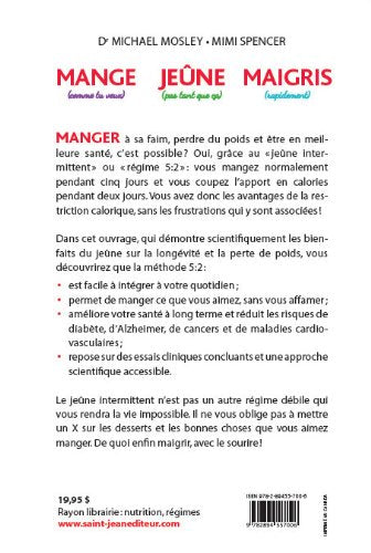 Mange, jeûne, maigris (Dr Michael Mosley)