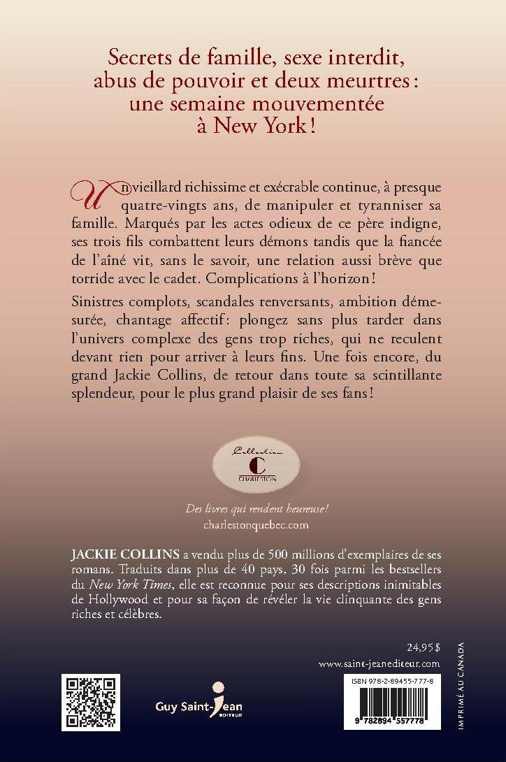 Livre L'héritière des Diamond (Jackie Collins) (Livre neuf) - ISBN 2894557779