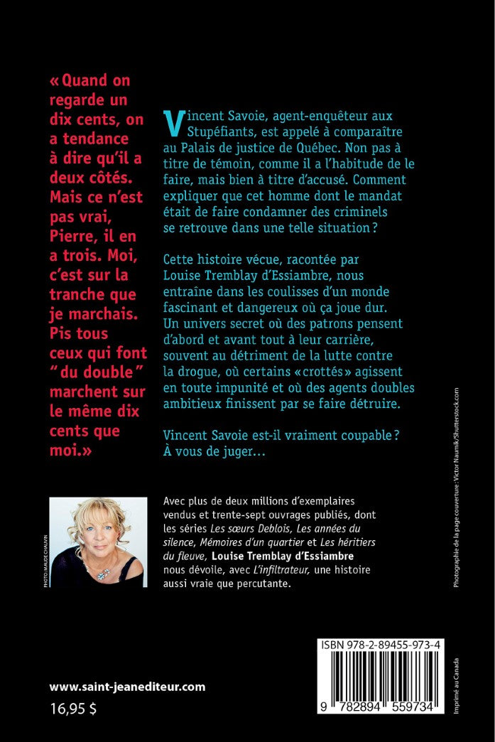 Livre L'infiltrateur - Louise Tremblay-D'Essiambre (Livre d'occasion) - ISBN 2894559739