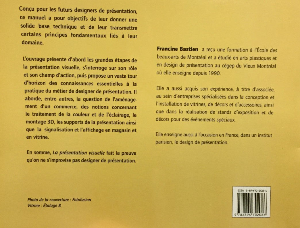 Livre La présentation visuelle - Francine Bastien (Livre d'occasion) - ISBN 2894702086