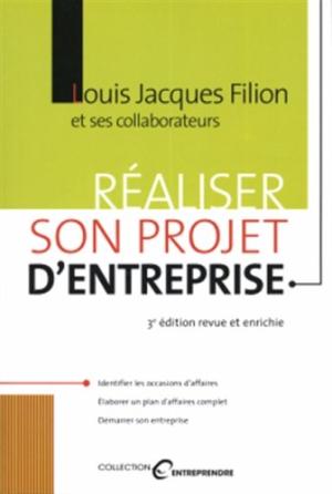Livre Réaliser son projet d'entreprise - Louis Jacques Filion (Livre d'occasion) - ISBN 2894721080