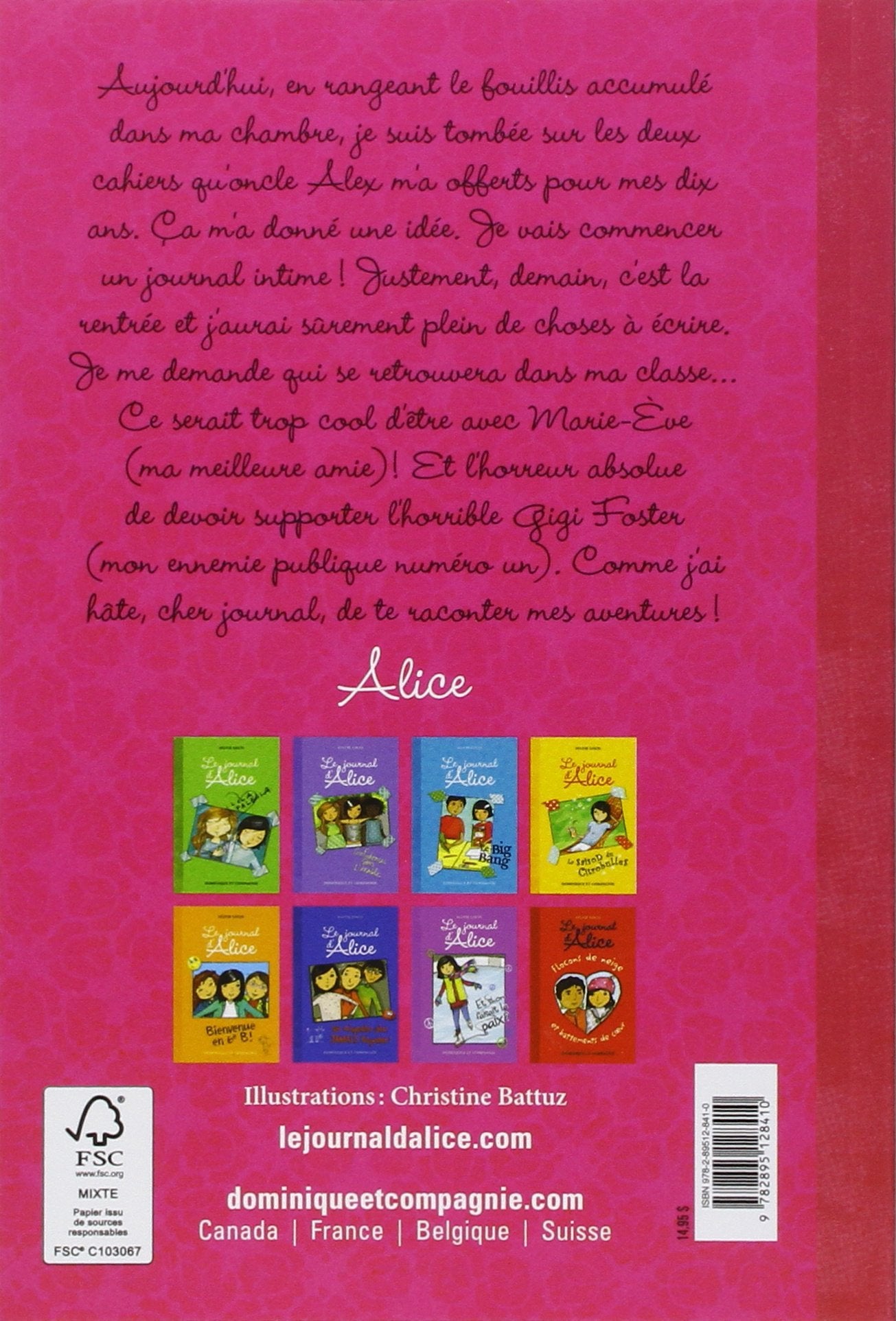 Livre Le journal d'Alice (Sylvie Louis) (Livre neuf) - ISBN 2895128413