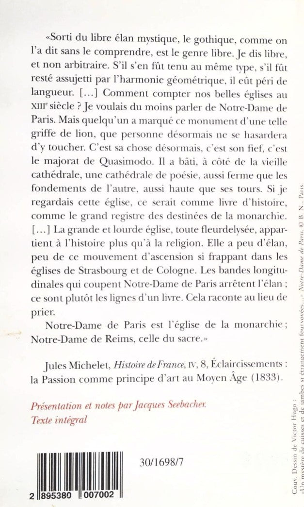 Livre Notre-Dame de Paris - Victor hugo (Livre d'occasion)