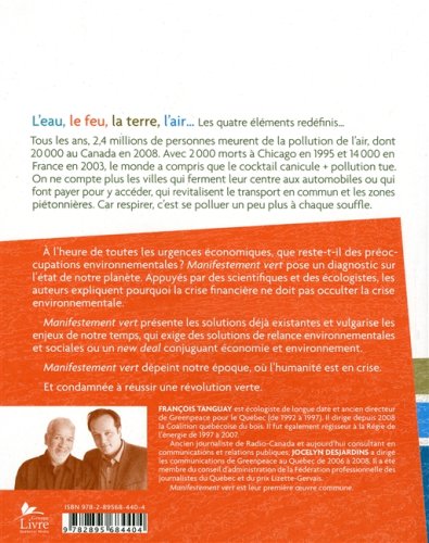 Livre Manifestement vert - François Tremblay (Livre d'occasion) - ISBN 2895684405