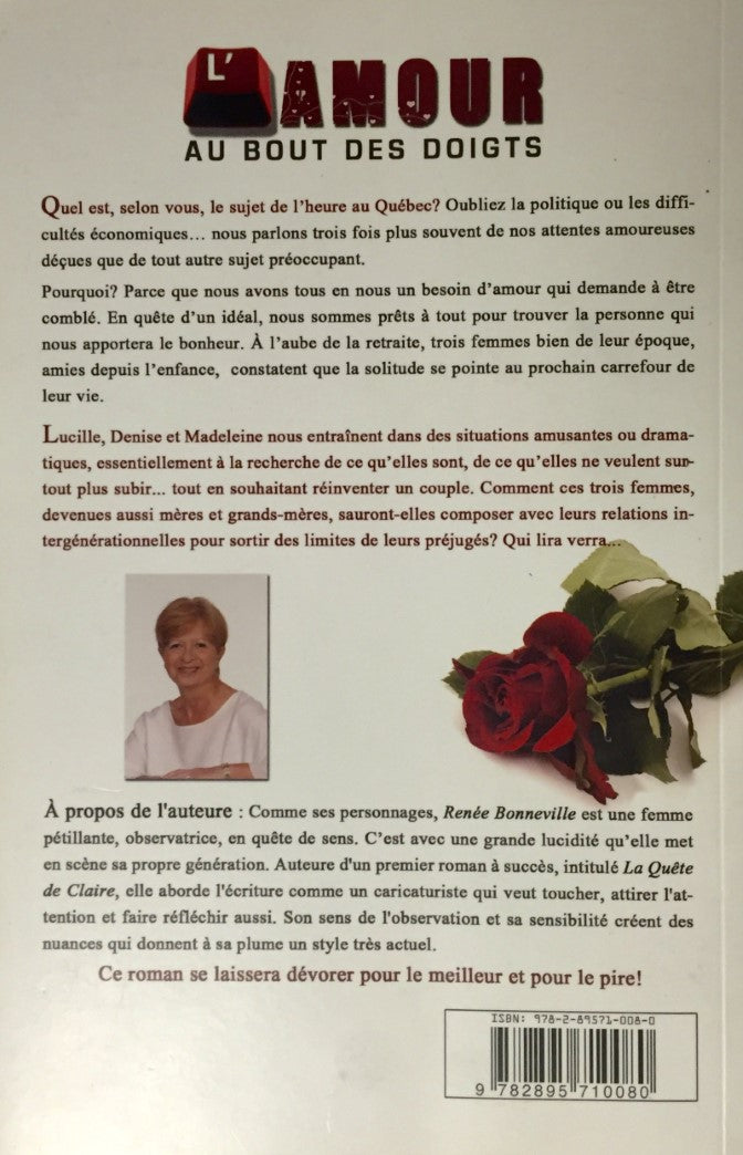 Livre L'amour au bout des doigts - Renée Bonneville (Livre d'occasion) - ISBN 2895710082