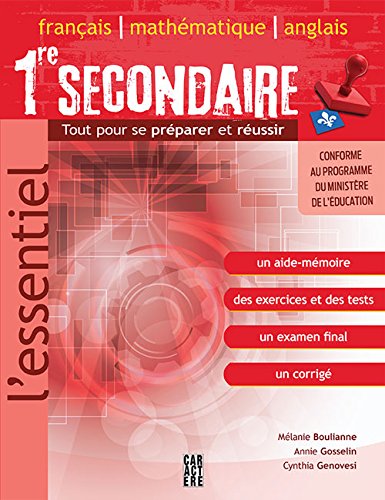 Livre L'essentiel : 1re secondaire - Collectif (Livre neuf) - ISBN 2896429603