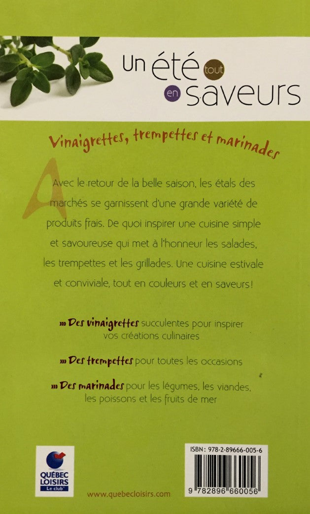 Livre Un été tout en saveurs : vinaigrettes, trempettes et marinades (Anik Tia Tiong Fat) (Livre...