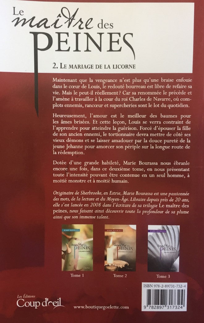 Livre Le mariage de la licorne - Marie Bourassa (Livre d'occasion) - ISBN 2897317329