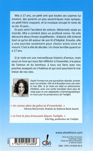 Livre Si je reste (Gayle Forman) (Livre d'occasion) - ISBN 2915056803