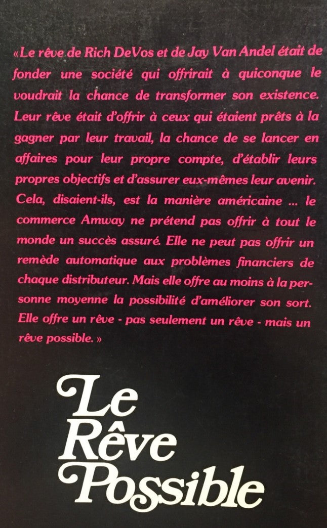 Livre Le rêve possible : Un franc regard sur Amway - Charles Paul Conn (Livre d'occasion) - ISBN ...